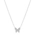 Silver Butterfly Pave Necklace