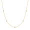 Gold Classic Bezel-Set Station Necklace