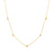 Gold Pave Puffed Heart Station Necklace