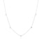 Silver Pave Puffed Heart Station Necklace