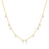 Gold Droplet Station Necklace