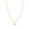 Gold Letter A Initial Necklace