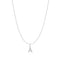 Silver Letter A Initial Necklace