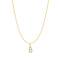 Gold Letter B Initial Necklace