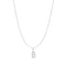 Silver Letter B Initial Necklace