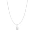 Silver Letter B Initial Necklace
