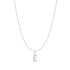 Silver Letter E Initial Necklace