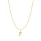 Gold Letter F Initial Necklace