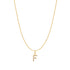 Gold Letter F Initial Necklace