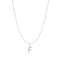 Silver Letter F Initial Necklace
