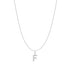 Silver Letter F Initial Necklace