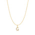 Gold Letter G Initial Necklace