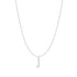 Silver Letter J Initial Necklace