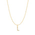 Gold Letter L Initial Necklace