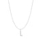 Silver Letter L Initial Necklace