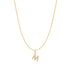Gold Letter M Initial Necklace
