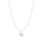 Silver Letter M Initial Necklace