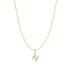 Gold Letter N Initial Necklace