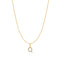 Gold Letter Q Initial Necklace