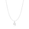 Silver Letter Q Initial Necklace
