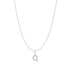Silver Letter Q Initial Necklace
