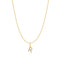 Gold Letter R Initial Necklace