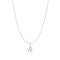 Silver Letter R Initial Necklace