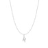 Silver Letter R Initial Necklace