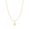 Gold Letter U Initial Necklace