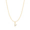 Gold Letter V Initial Necklace