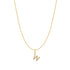 Gold Letter W Initial Necklace