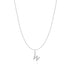 Silver Letter W Initial Necklace
