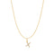 Gold Letter X Initial Necklace