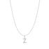 Silver Letter Z Initial Necklace