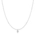 Silver Classic Bezel-Set Solitaire Necklace