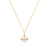 Gold Shell Pearl Halo Evil-Eye Necklace