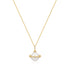 Gold Shell Pearl Halo Evil-Eye Necklace