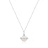 Silver Shell Pearl Halo Evil-Eye Necklace