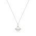 Silver Shell Pearl Halo Evil-Eye Necklace