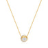 Gold Reversible Pave Moon Evil-Eye Necklace