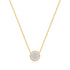 Gold Reversible Pave Moon Evil-Eye Necklace
