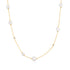 Gold Asymmetric Shell Pearl Station Necklace