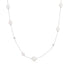 Silver Asymmetric Shell Pearl Station Necklace