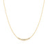 Gold Graduated Bezel-Set Necklace