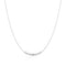 Silver Graduated Bezel-Set Necklace