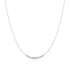 Silver Graduated Bezel-Set Necklace