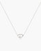 Silver Organic Dome Pebble Necklace