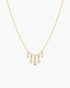 Gold Bezel-Set Teardrop Cascade Necklace