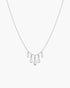 Silver Bezel-Set Teardrop Cascade Necklace