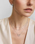 Silver Bezel-Set Teardrop Cascade Necklace